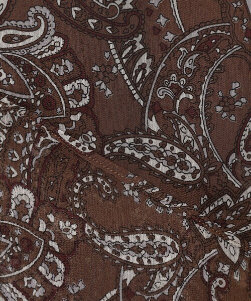 自由区（ジユウク） ブラウス シャツ ペイズリープリントボウタイ