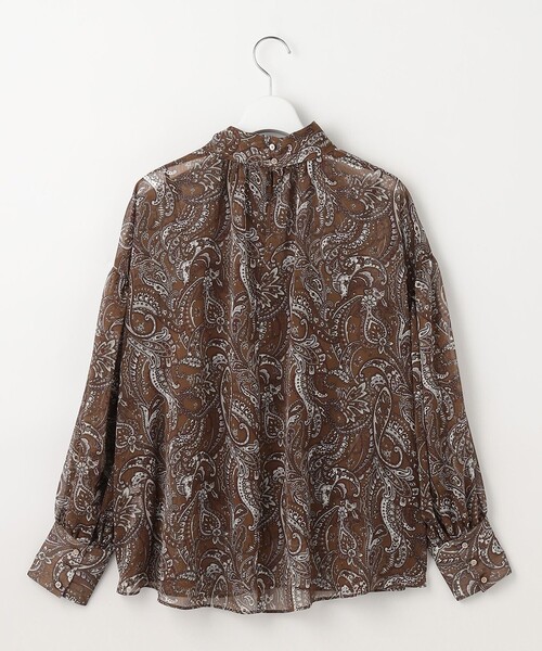 自由区（ジユウク） ブラウス シャツ ペイズリープリントボウタイ