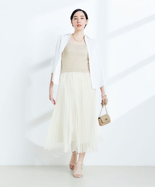 「NOLLEY'S」 プリーツスカート 36 チャコールグレー レディース_画像2