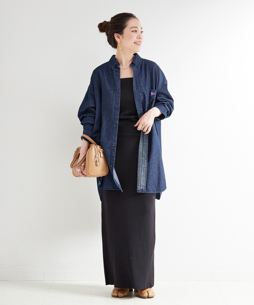 【ネイビー】ウォッシャブル / DU JOUR/デュ ジュール NEW JEAN BD SHIRT ウォッシャブル / DU JOUR/デュ ジュール NEW JEAN BD SHIRT（シャツ