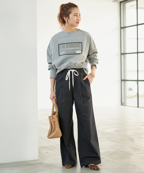 Spick＆Span パンツ 「追加」コットンレーヨンドロストフレア