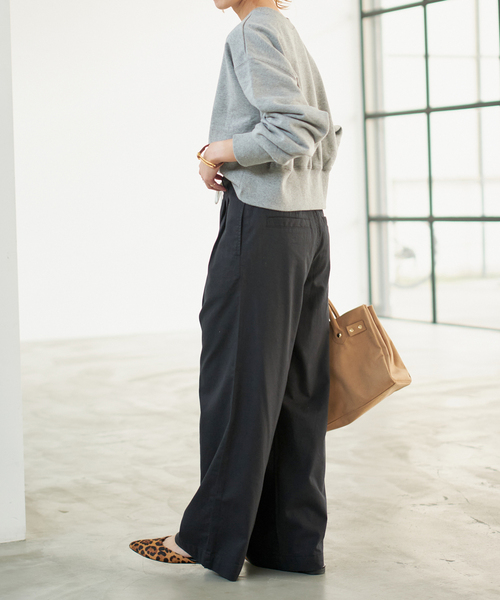 [新品] spick & span コットンレーヨンドロストフレアパンツ Spick & Span｜《WEB限定追加》コットンレーヨンドロストフレア