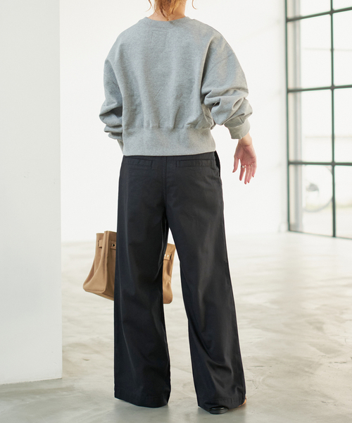 Spick＆Span パンツ 「追加」コットンレーヨンドロストフレア