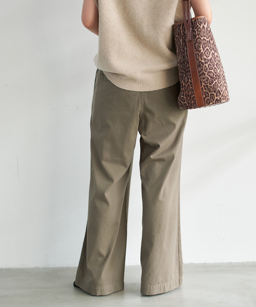 Spick＆Span パンツ 「追加」コットンレーヨンドロストフレア