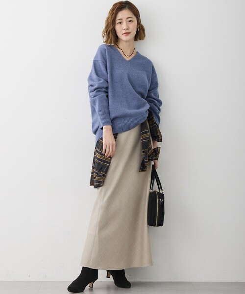ニット セーター カシミヤブレンド Vネック レディース : ZOZOTOWN 