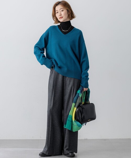 ニット セーター カシミヤブレンド Vネック レディース : ZOZOTOWN