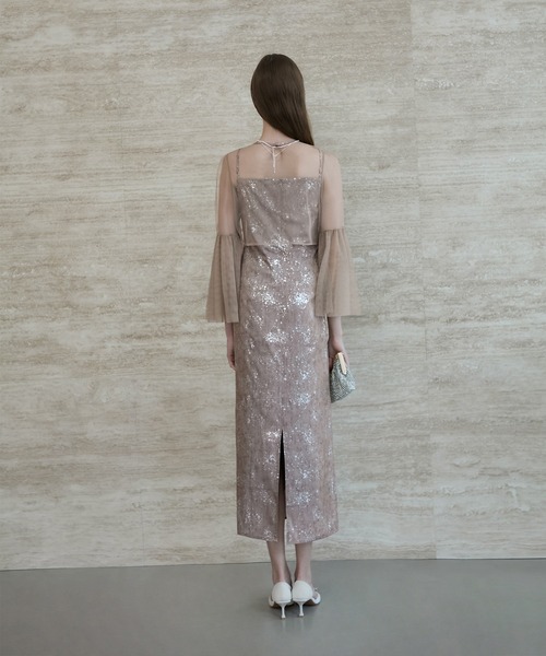 Leja（レジャ） ドレス 「LEJA」シアーチュールベルスリーブペイントI