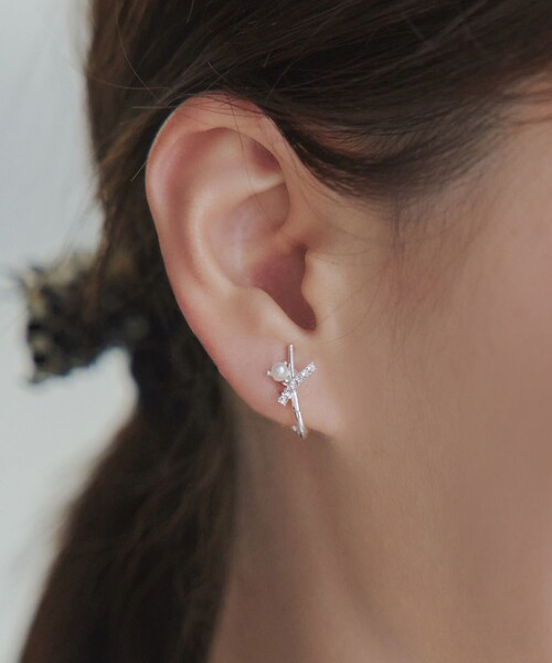 パール付きピアス Tiaclasse ピアス 「安田美沙子さん着用・金属アレルギー対応」パール