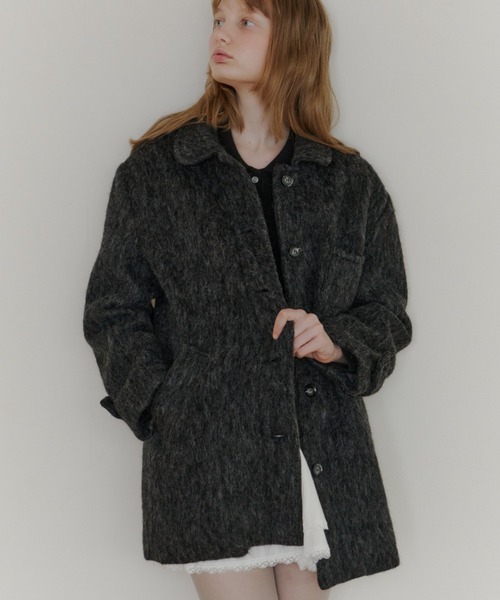 GIUNON コート アウター round collar wool coat / ラウンドカラー