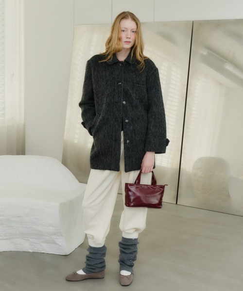 GIUNON コート アウター round collar wool coat / ラウンドカラー