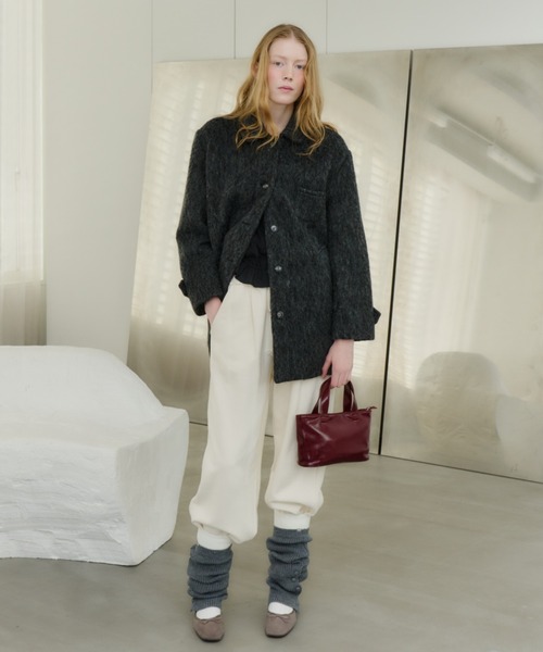 GIUNON コート アウター round collar wool coat / ラウンドカラー