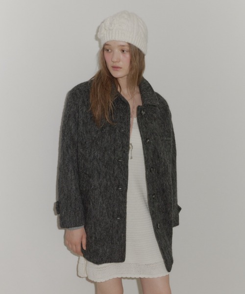 GIUNON コート アウター round collar wool coat / ラウンドカラー