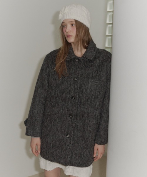 GIUNON コート アウター round collar wool coat / ラウンドカラー