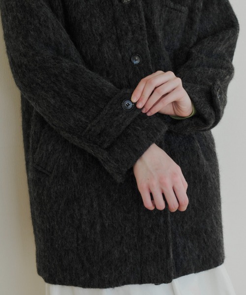GIUNON コート アウター round collar wool coat / ラウンドカラー
