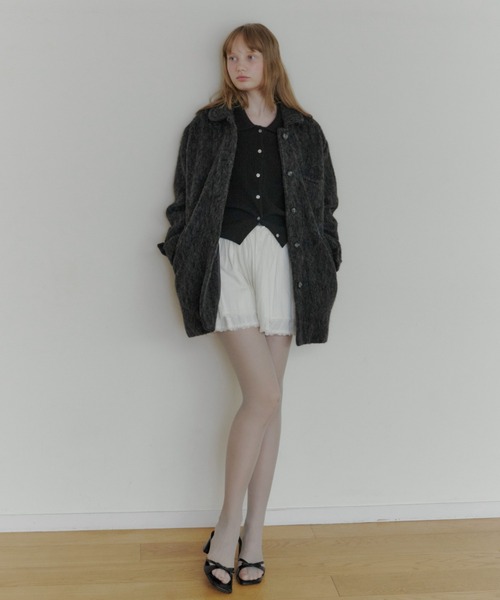 GIUNON コート アウター round collar wool coat / ラウンドカラー