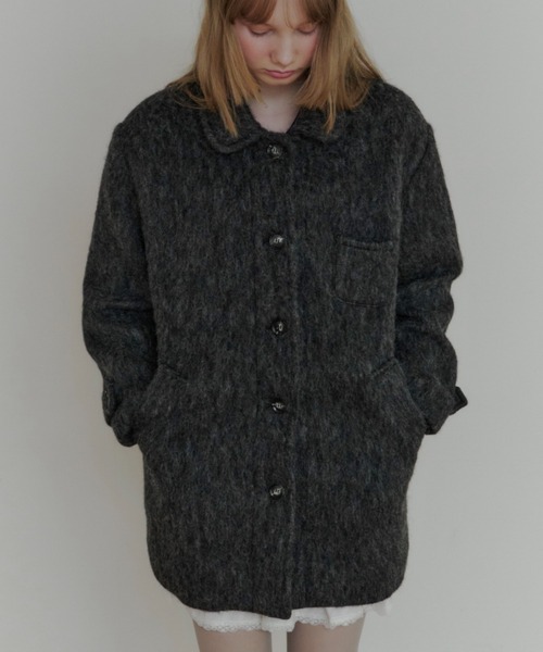 GIUNON コート アウター round collar wool coat / ラウンドカラー