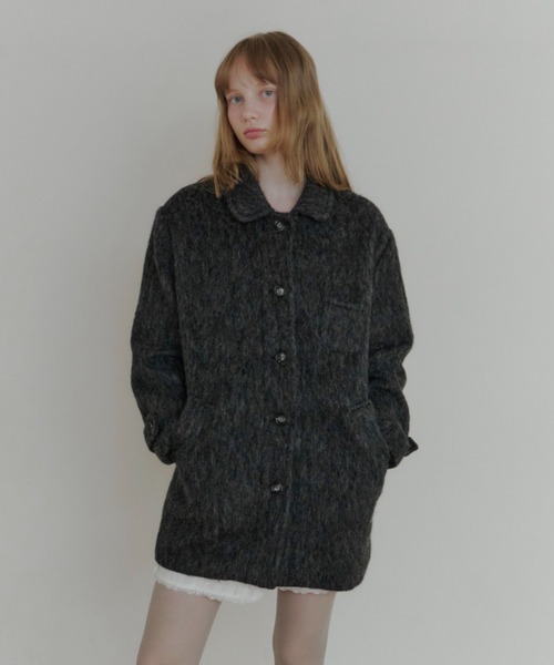 GIUNON コート アウター round collar wool coat / ラウンドカラー