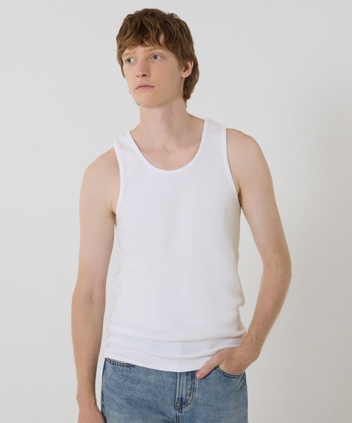 tシャツ 「M-2XL対応」パックヘビーウェイトリブタンクトップ メンズ | coca | 12