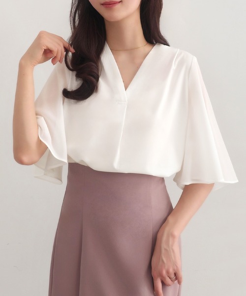 「CENEA」 半袖ブラウス SMALL ブラック レディース_画像2