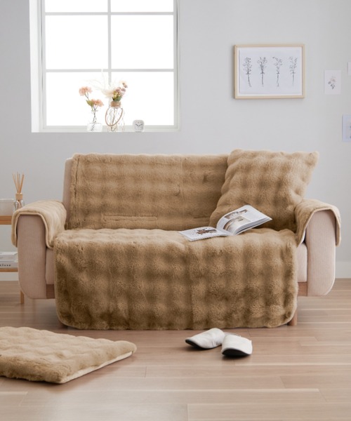 新品☆茶系♪コーナーソファ用ぽこぽこソファーカバー〇B127 新品☆茶