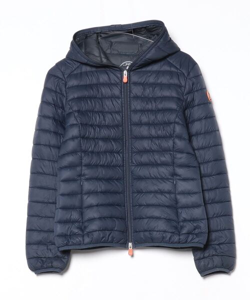 SAVE THE DUCK ネイビー ジャケット Save The Duck フーデッド パデッドジャケット | ブルー | FARFETCH JP