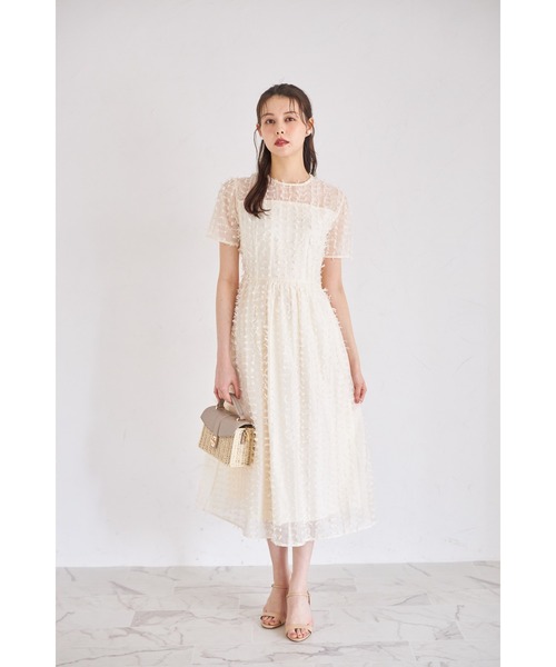 「tocco closet」 半袖ワンピース M クリーム レディース_画像2