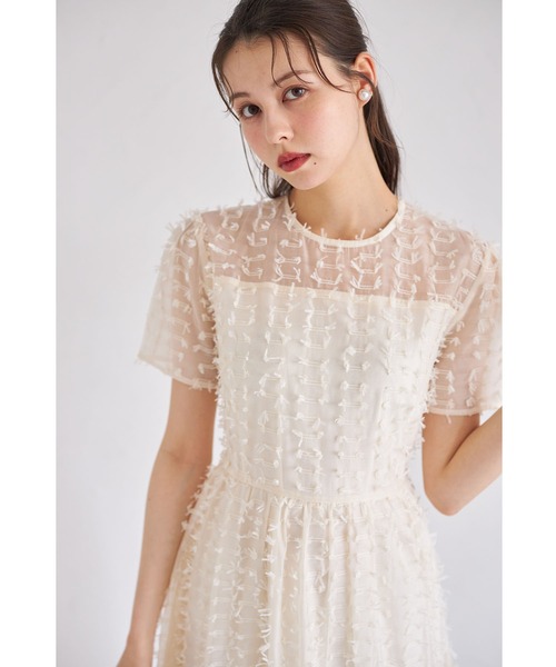 「tocco closet」 半袖ワンピース M クリーム レディース_画像6