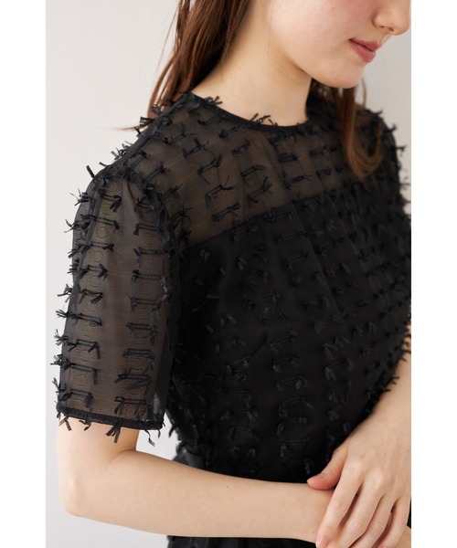 「tocco closet」 半袖ワンピース M クリーム レディース_画像8