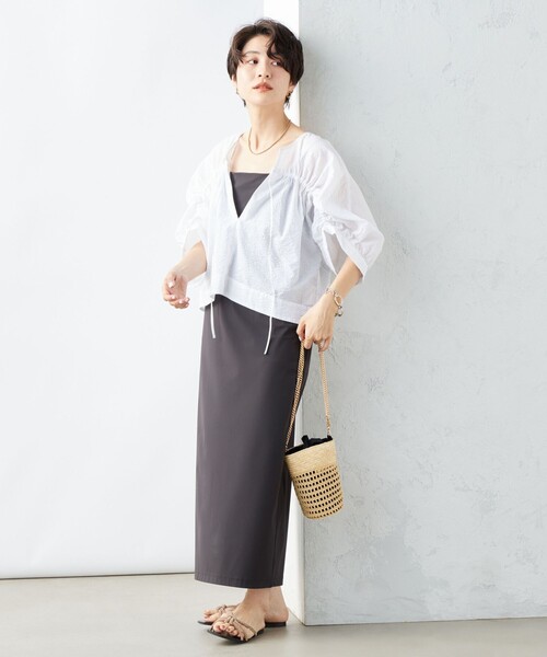 「Rie Miller」 7分袖ブラウス 38 ブラック レディース_画像5