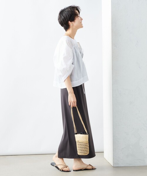 「Rie Miller」 7分袖ブラウス 38 ブラック レディース_画像7
