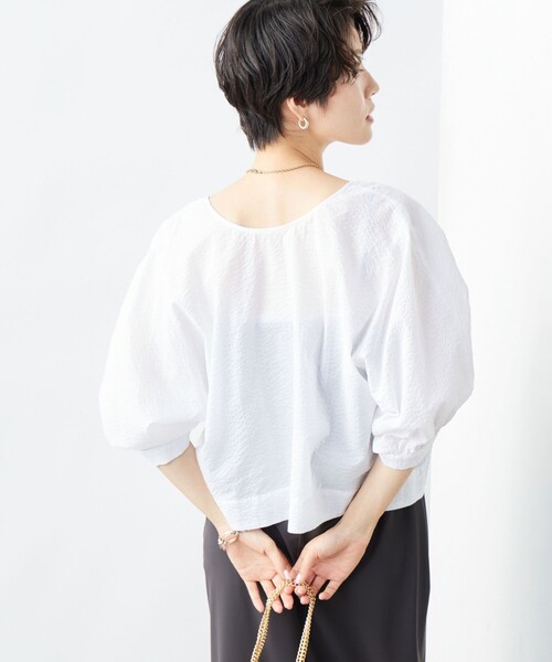 「Rie Miller」 7分袖ブラウス 38 ブラック レディース_画像10