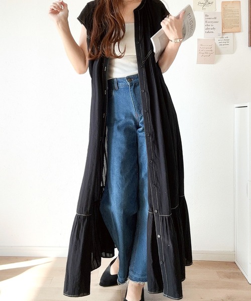 [classicalelf] короткий рукав One-piece MEDIUM черный женский 