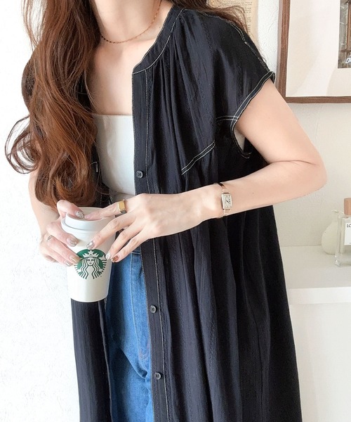 [classicalelf] короткий рукав One-piece MEDIUM черный женский 