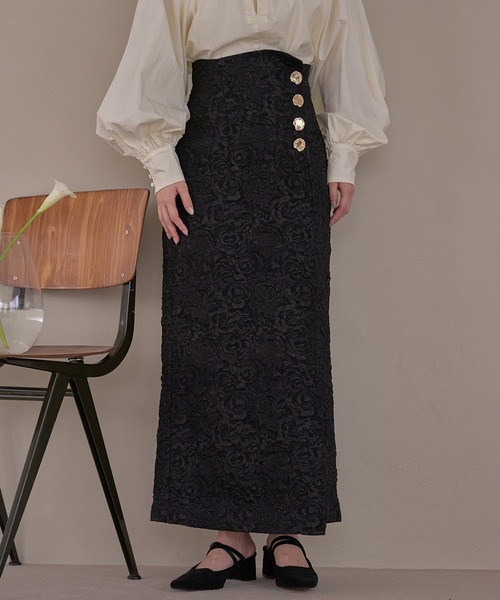 mideal（マイディール） スカート jacquard skirt / ジャガード