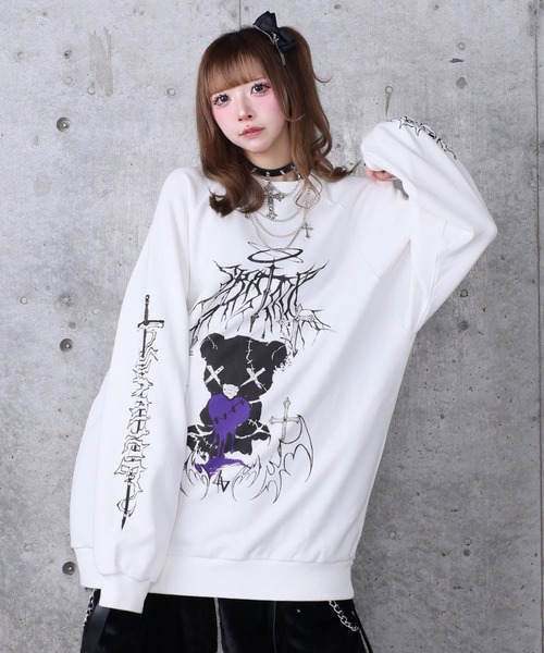 Amilige（アミリージュ） トレーナー スウェット Bear who lost love