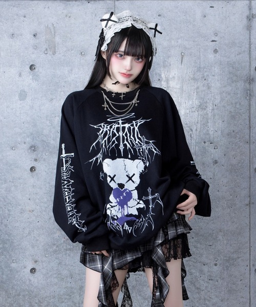 Amilige（アミリージュ） トレーナー スウェット Bear who lost love