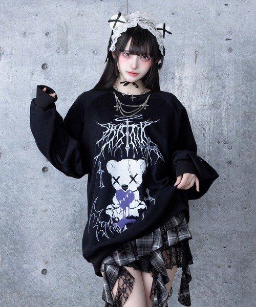 Amilige（アミリージュ） トレーナー スウェット Bear who lost love