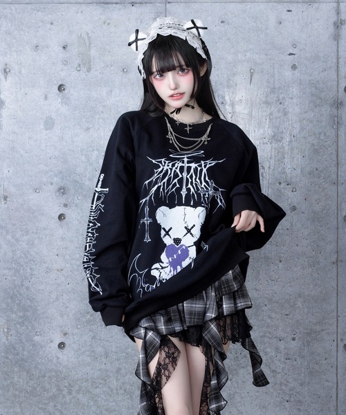 Amilige（アミリージュ） トレーナー スウェット Bear who lost love