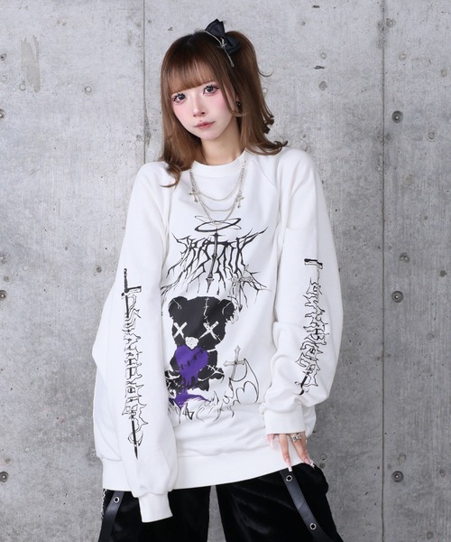 Amilige（アミリージュ） トレーナー スウェット Bear who lost love