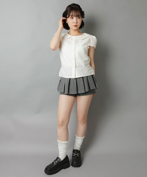 SPINNS（スピンズ） スカート 美脚盛れワンホンレイヤード風プリーツ