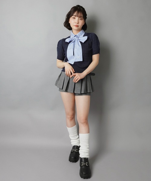 SPINNS（スピンズ） スカート 美脚盛れワンホンレイヤード風プリーツ