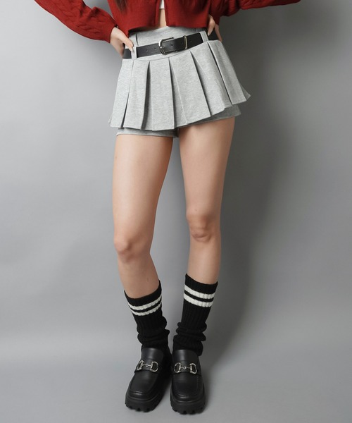 SPINNS（スピンズ） スカート 美脚盛れワンホンレイヤード風プリーツ