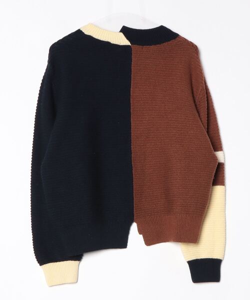 【CULLNI】20AW 切替レイヤードニットプルオーバー M クルニ CULLNI】20AW 切替レイヤードニットプルオーバー M クルニ CULLNI