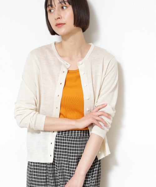 「human woman」 ニットカーディガン MEDIUM ネイビー レディース_画像2