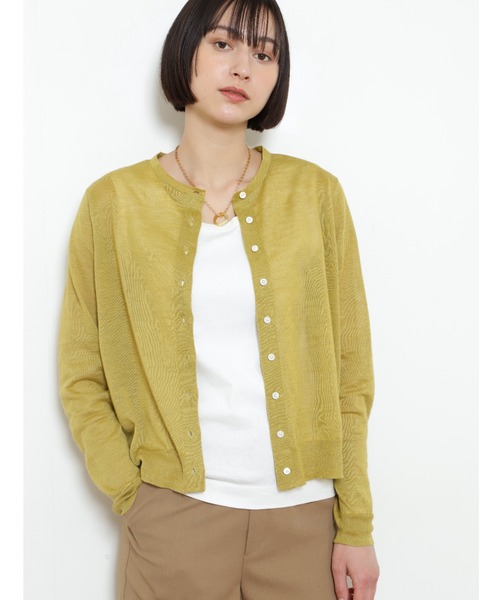 「human woman」 ニットカーディガン MEDIUM ネイビー レディース_画像5