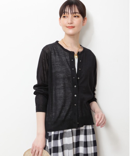 「human woman」 ニットカーディガン MEDIUM ネイビー レディース_画像7