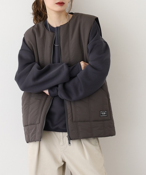 ブラウン キルティングジッパーベスト xsサイズ ブラウン キルティングジッパーベスト xsサイズ キルティングステッチ