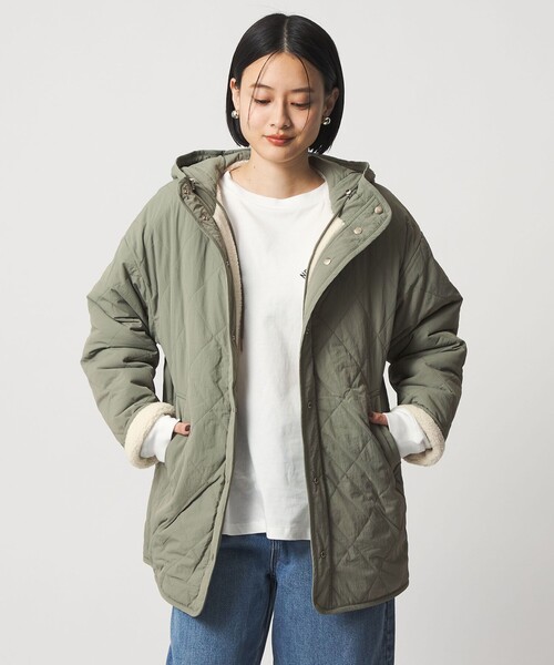 A DAY IN THE LIFE コート アウター ボア×キルト リバーシブル ミドル