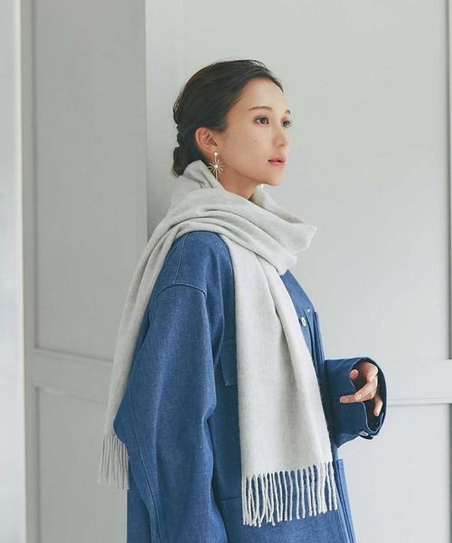 IMC マフラー ストール カシミヤ100％ 無地マフラー レディース メンズ