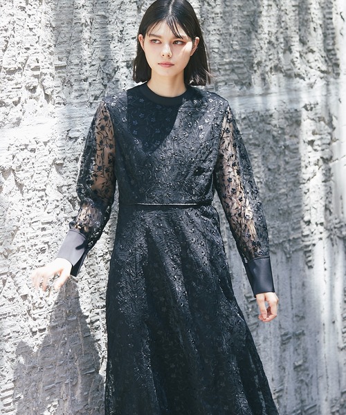 「SMILE ORCHID」 長袖ワンピース S ベージュ レディース_画像2